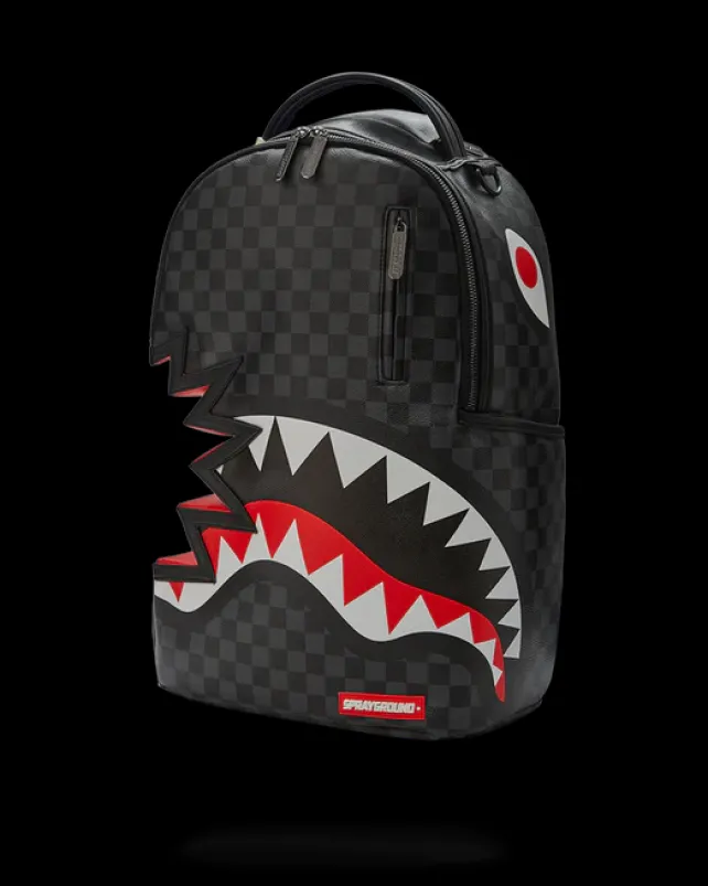 BACKPACKS>SPRAYGROUND SHARK BITE SHARKS IN PARIS GRAY BACKPACK (DLXV)