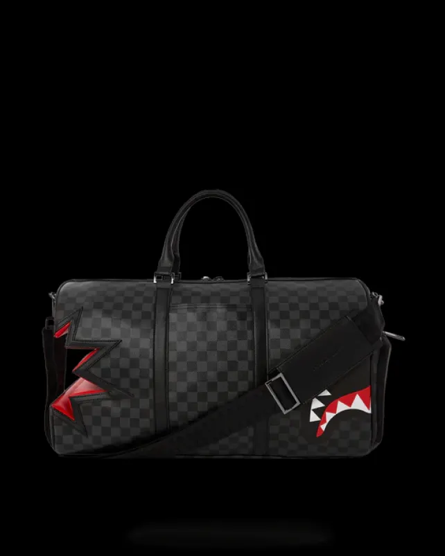 DUFFLES>SPRAYGROUND SHARK BITE SHARKS IN PARIS GRAY DUFFLE