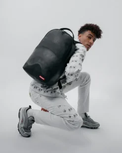 BACKPACKS>SPRAYGROUND SHARK CENTRAL (BLK ON BLK) BACKPACK (DLXV)