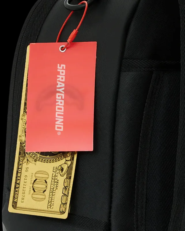BACKPACKS>SPRAYGROUND SHARK CENTRAL (BLK ON BLK) BACKPACK (DLXV)