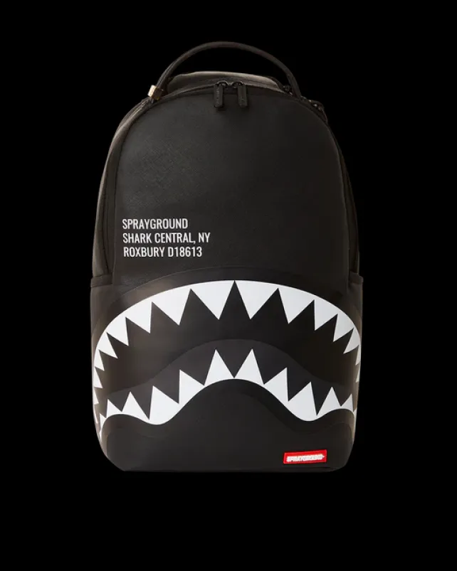 BACKPACKS>SPRAYGROUND SHARK CENTRAL BLK/GRAY BACKPACK (DLXV)