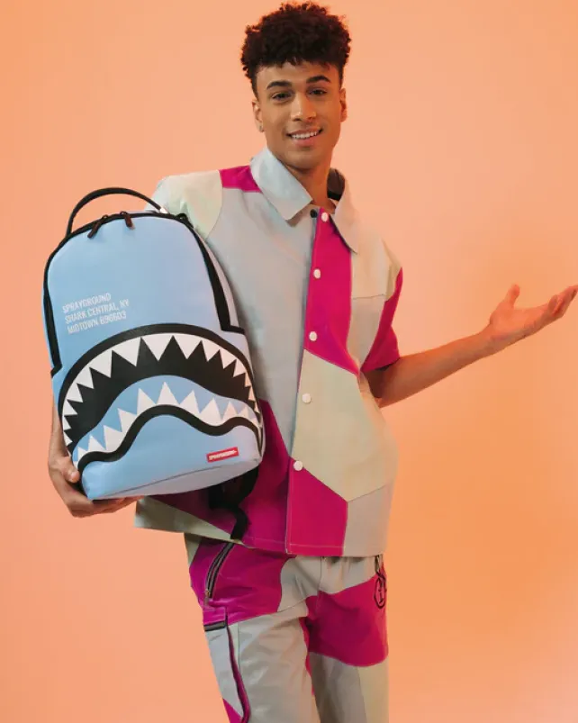 BACKPACKS>SPRAYGROUND SHARK CENTRAL (BLUE) BACKPACK (DLXV)