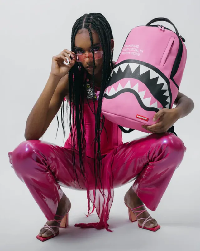 BACKPACKS>SPRAYGROUND SHARK CENTRAL (PINK) BACKPACK (DLXV)