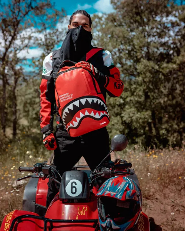 BACKPACKS>SPRAYGROUND SHARK CENTRAL (RED) (DLXV)