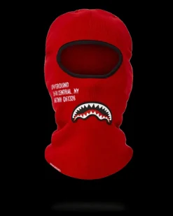 SKI MASKS|COLD WEATHER GEAR>SPRAYGROUND SHARK CENTRAL SKI MASK (RED)