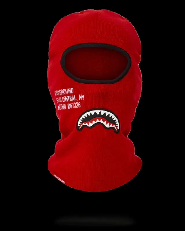 SKI MASKS|COLD WEATHER GEAR>SPRAYGROUND SHARK CENTRAL SKI MASK (RED)