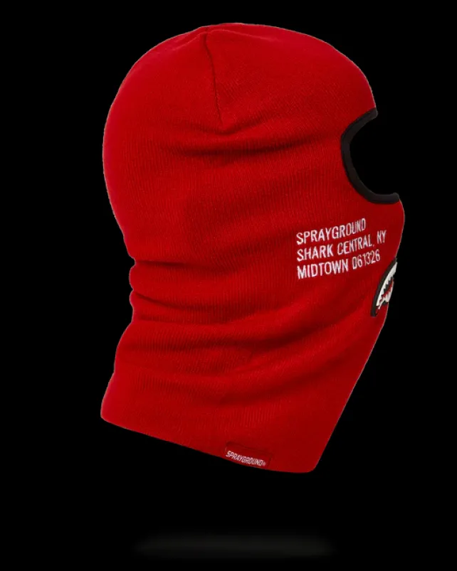 SKI MASKS|COLD WEATHER GEAR>SPRAYGROUND SHARK CENTRAL SKI MASK (RED)