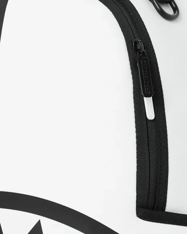 BACKPACKS>SPRAYGROUND SHARK CENTRAL SPLIT BACKPACK BLK/WHT (DLXV)