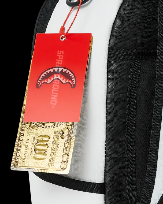 BACKPACKS>SPRAYGROUND SHARK CENTRAL SPLIT BACKPACK BLK/WHT (DLXV)