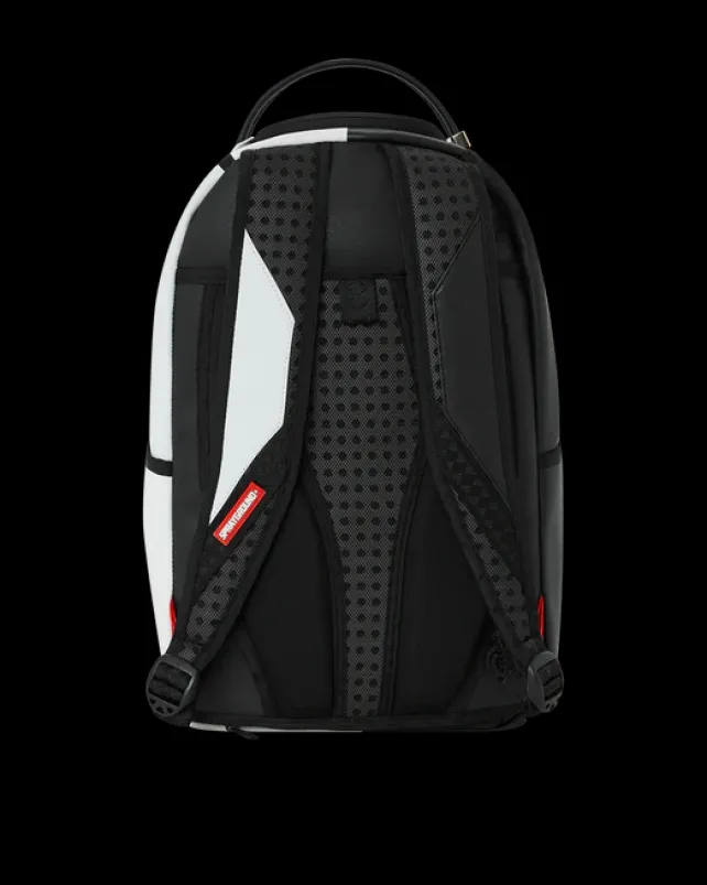 BACKPACKS>SPRAYGROUND SHARK CENTRAL SPLIT BACKPACK BLK/WHT (DLXV)