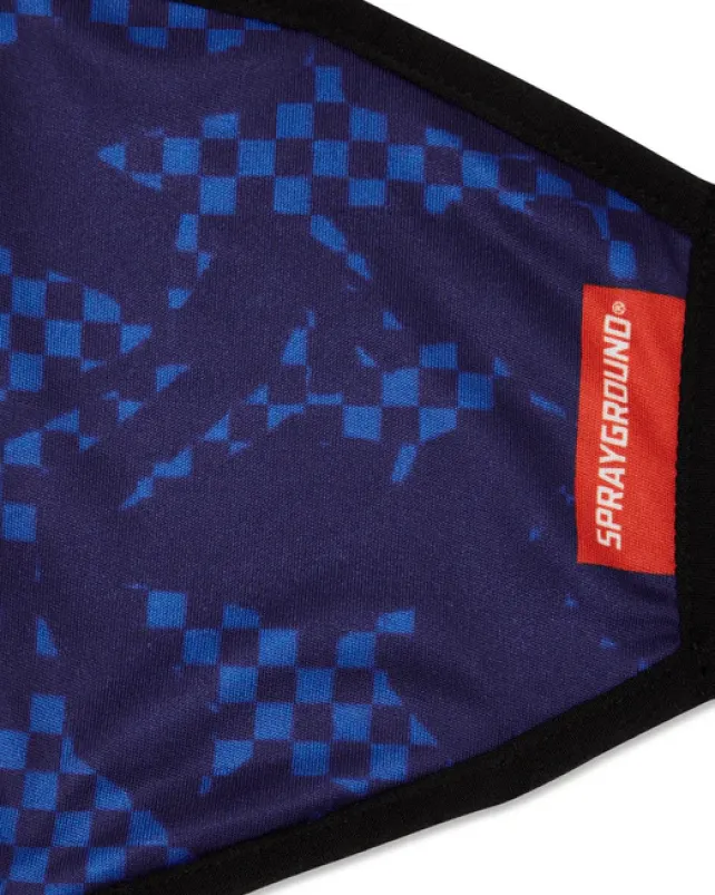FACE MASKS>SPRAYGROUND SHARK CHECK (BLUE) FACE MASK