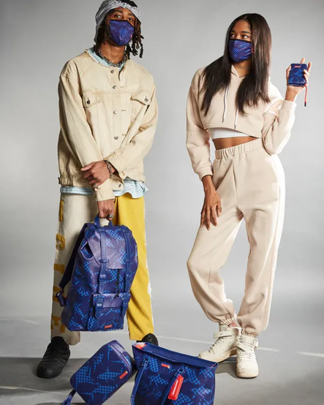 HILLS|BACKPACKS>SPRAYGROUND SHARK CHECK (BLUE) HILLS BACKPACK
