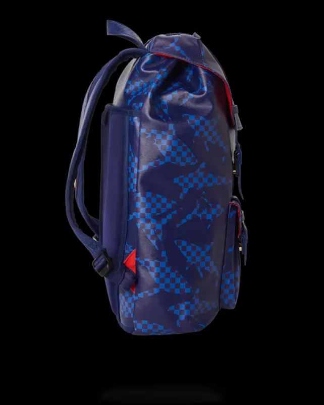 HILLS|BACKPACKS>SPRAYGROUND SHARK CHECK (BLUE) HILLS BACKPACK