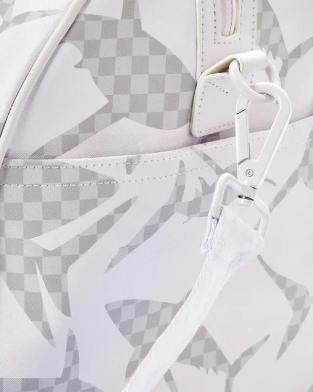 DUFFLES>SPRAYGROUND SHARK CHECK (WHITE) DUFFLE