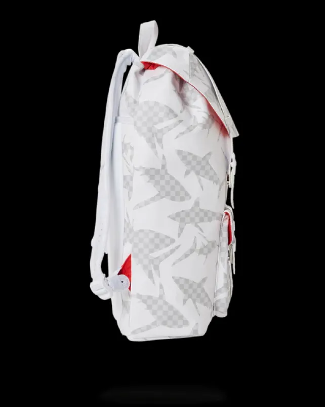 HILLS|BACKPACKS>SPRAYGROUND SHARK CHECK (WHITE) HILLS BACKPACK