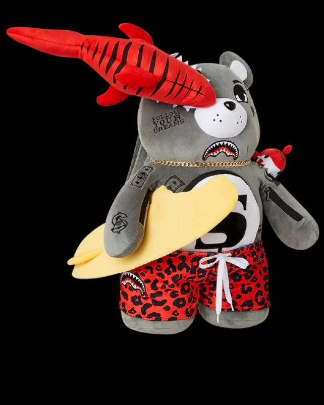 TEDDY BEAR BACKPACKS|BACKPACKS>SPRAYGROUND SHARK FRIENDS MONEYBEAR TEDDYBEAR BACKPACK