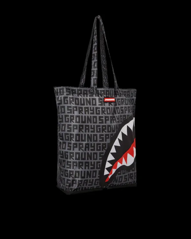 TOTES|HANDBAGS>SPRAYGROUND SHARKFINITY STEALTH PILOT PACKABLE TOTE