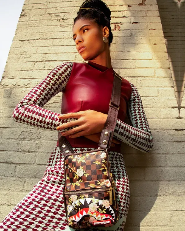 SLINGS|CROSSBODYS>SPRAYGROUND SHARKFLOWER CROSSBODY SLING