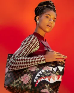 TOTES>SPRAYGROUND SHARKFLOWER TOTE