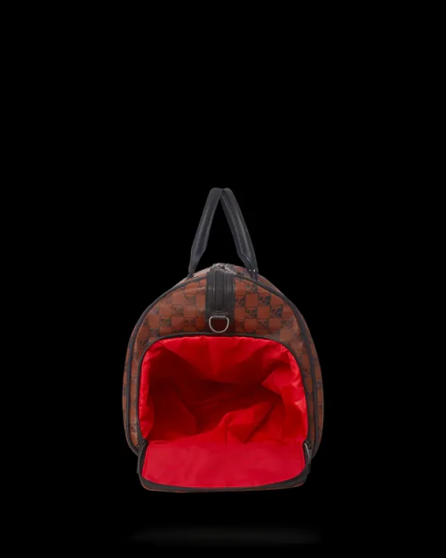 DUFFLES>SPRAYGROUND SHARKS AND SKULLS DUFFLE
