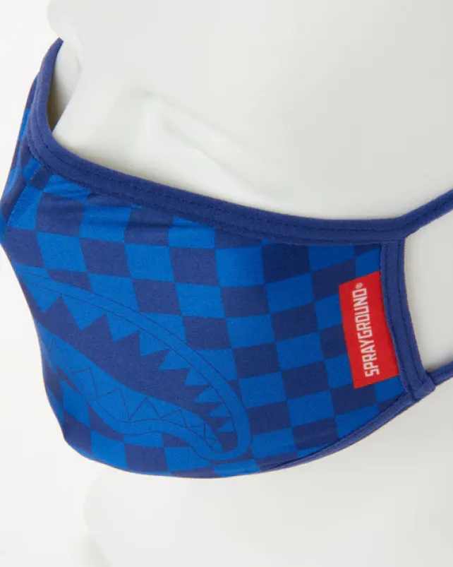 FACE MASKS>SPRAYGROUND SHARKS IN PARIS (BLUE) FORM-FITTING MASK