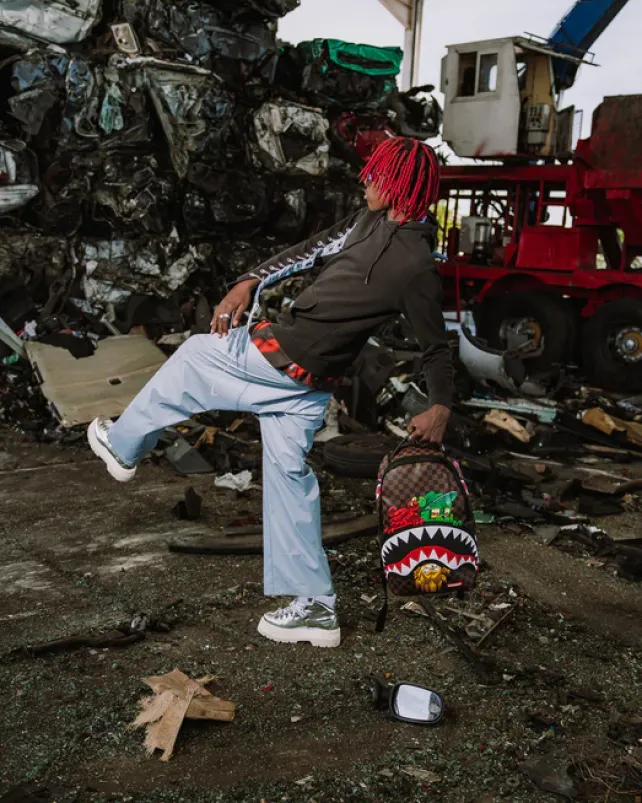 BACKPACKS>SPRAYGROUND SHARKS IN PARIS CHARACTERS SNEAKIN BACKPACK (DLXV)