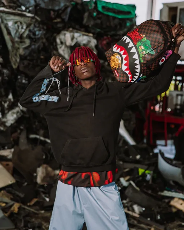 BACKPACKS>SPRAYGROUND SHARKS IN PARIS CHARACTERS SNEAKIN BACKPACK (DLXV)