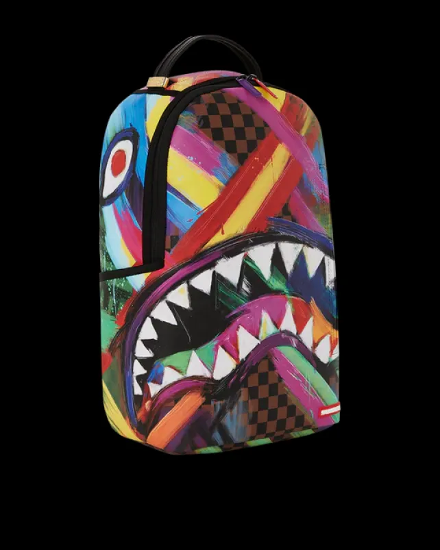 BACKPACKS>SPRAYGROUND SHARKS IN PARIS CITY STREAKS BACKPACK (DLXV)