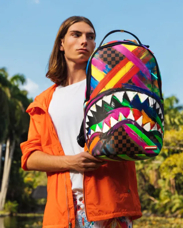 BACKPACKS>SPRAYGROUND SHARKS IN PARIS CITY STREAKS BACKPACK (DLXV)