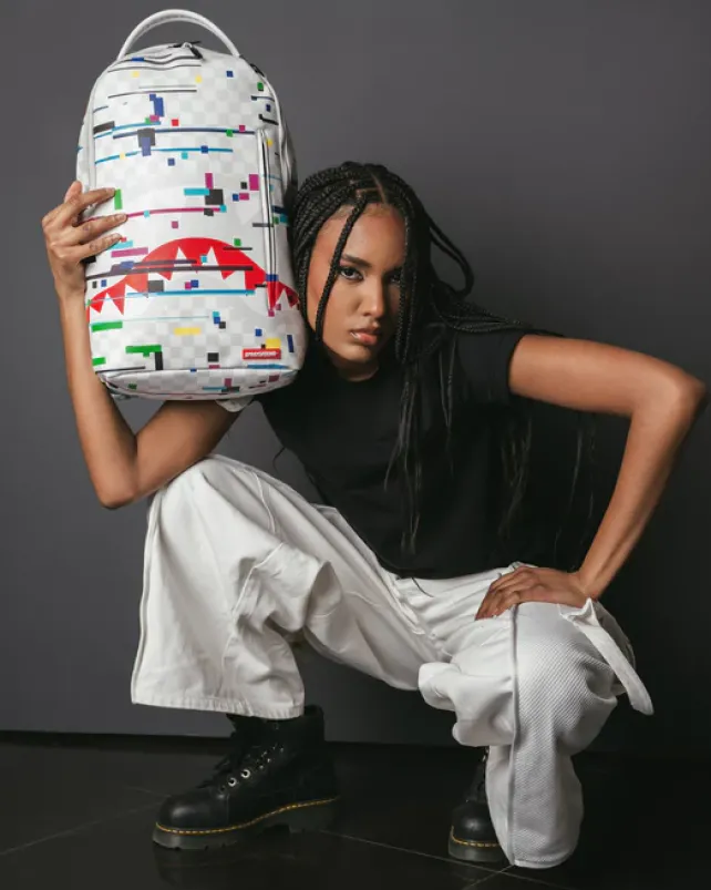BACKPACKS>SPRAYGROUND SHARKS IN PARIS GLITCH RIDER BACKPACK (DLXV)