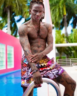 SWIMWEAR>SPRAYGROUND SHARKS IN PARIS JETSKI SWIM TRUNKS