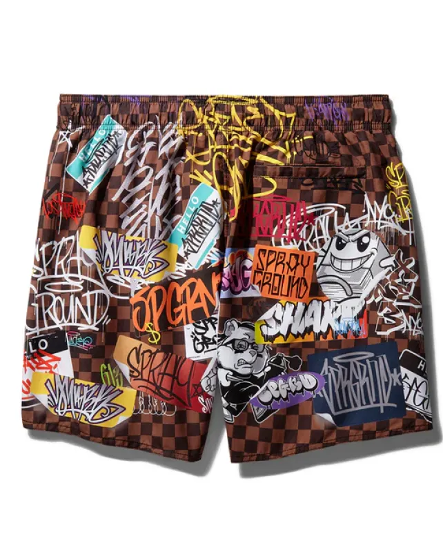 SWIMWEAR>SPRAYGROUND SHARKS IN PARIS JETSKI SWIM TRUNKS