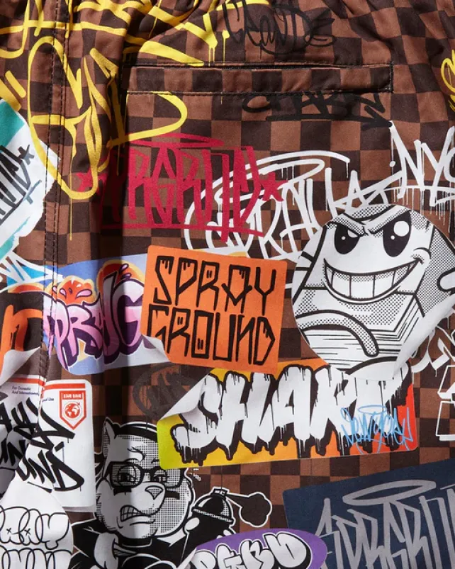 SWIMWEAR>SPRAYGROUND SHARKS IN PARIS JETSKI SWIM TRUNKS
