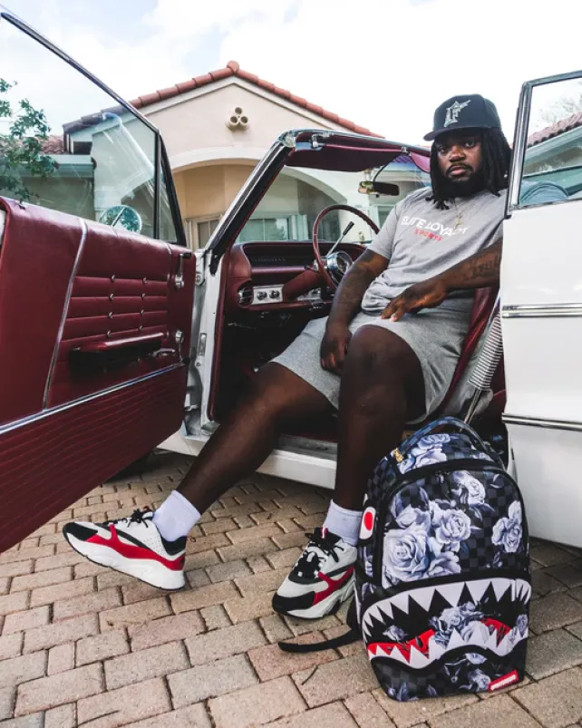 BACKPACKS>SPRAYGROUND SHARKS IN PARIS NIGHTFALL BACKPACK (DLXV)