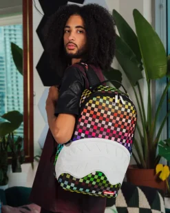 BACKPACKS>SPRAYGROUND SHARKS IN PARIS THE GRID BACKPACK (DLXV)
