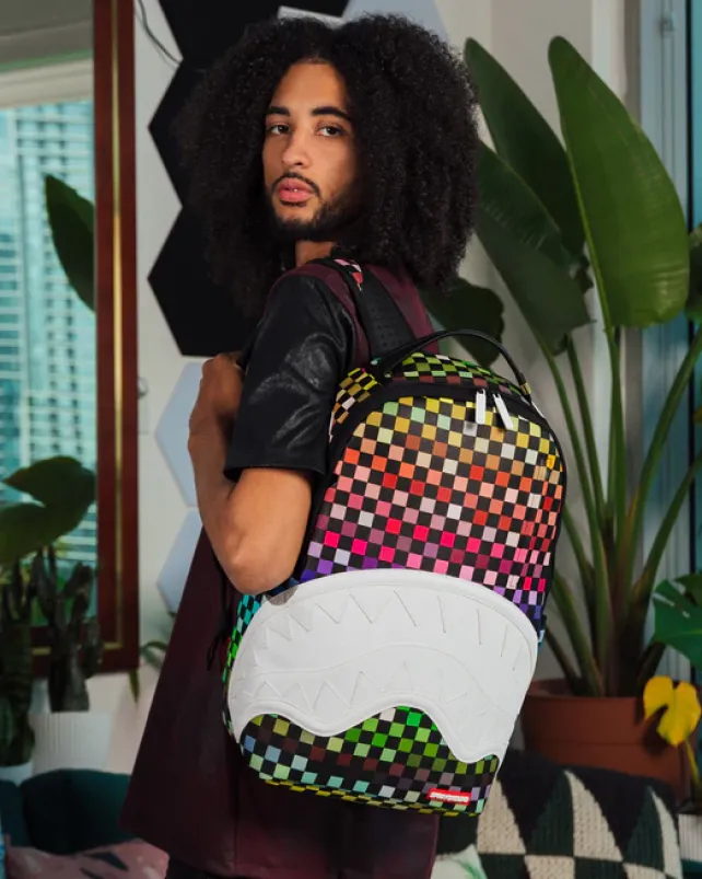 BACKPACKS>SPRAYGROUND SHARKS IN PARIS THE GRID BACKPACK (DLXV)