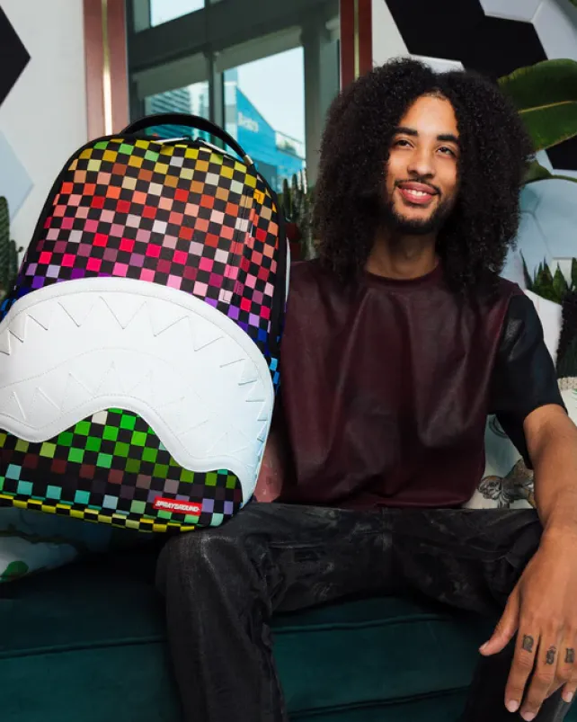 BACKPACKS>SPRAYGROUND SHARKS IN PARIS THE GRID BACKPACK (DLXV)