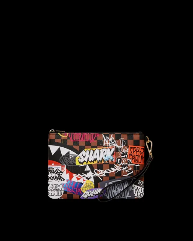 CROSSOVER CLUTCHES>SPRAYGROUND SHARKS IN PARIS THE RIZZ CROSSOVER CLUTCH