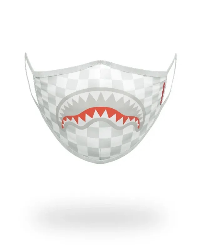 FACE MASKS>SPRAYGROUND SHARKS IN PARIS (WHITE) FORM-FITTING MASK