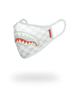 FACE MASKS>SPRAYGROUND SHARKS IN PARIS (WHITE) FORM-FITTING MASK