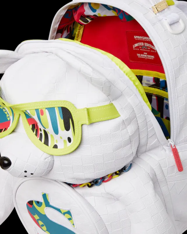TEDDY BEAR BACKPACKS|BACKPACKS>SPRAYGROUND SHOW UP SHOW OUT MONEYBEAR TEDDYBEAR BACKPACK