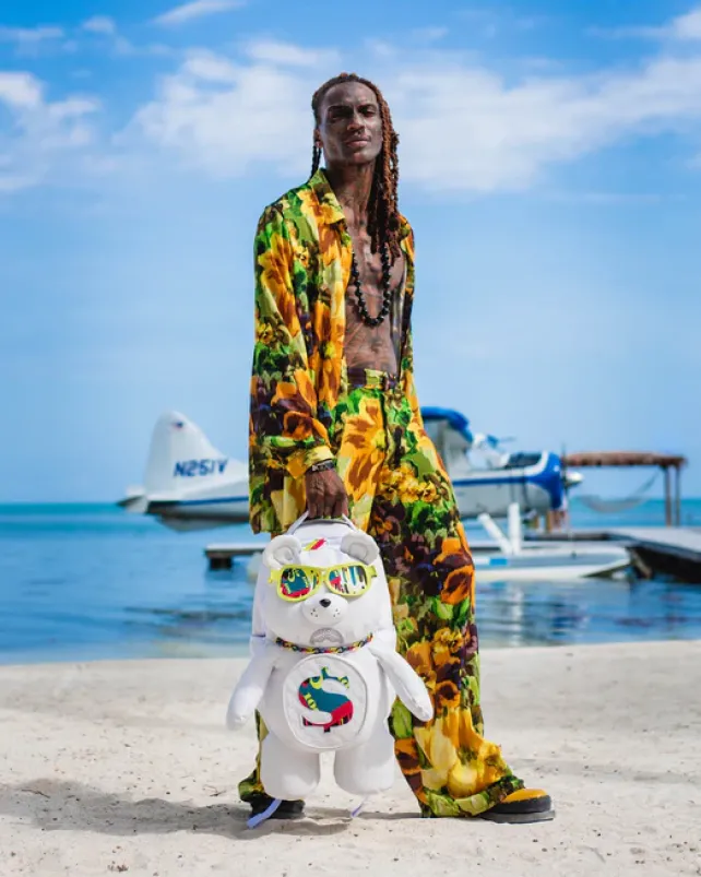TEDDY BEAR BACKPACKS|BACKPACKS>SPRAYGROUND SHOW UP SHOW OUT MONEYBEAR TEDDYBEAR BACKPACK