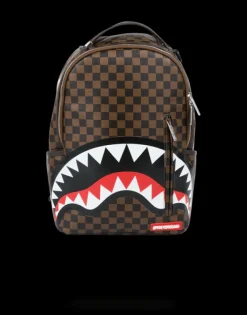 BACKPACKS>SPRAYGROUND SLEEK SHARKS IN PARIS (BROWN)