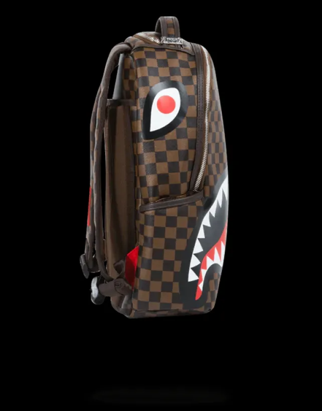 BACKPACKS>SPRAYGROUND SLEEK SHARKS IN PARIS (BROWN)