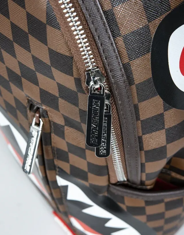 BACKPACKS>SPRAYGROUND SLEEK SHARKS IN PARIS (BROWN)