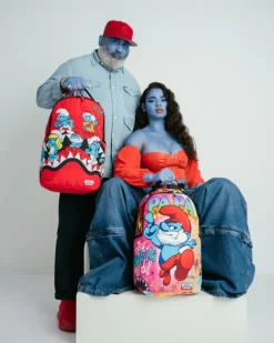 BACKPACKS>SPRAYGROUND SMURFS SHARK BOUNCE BACKPACK