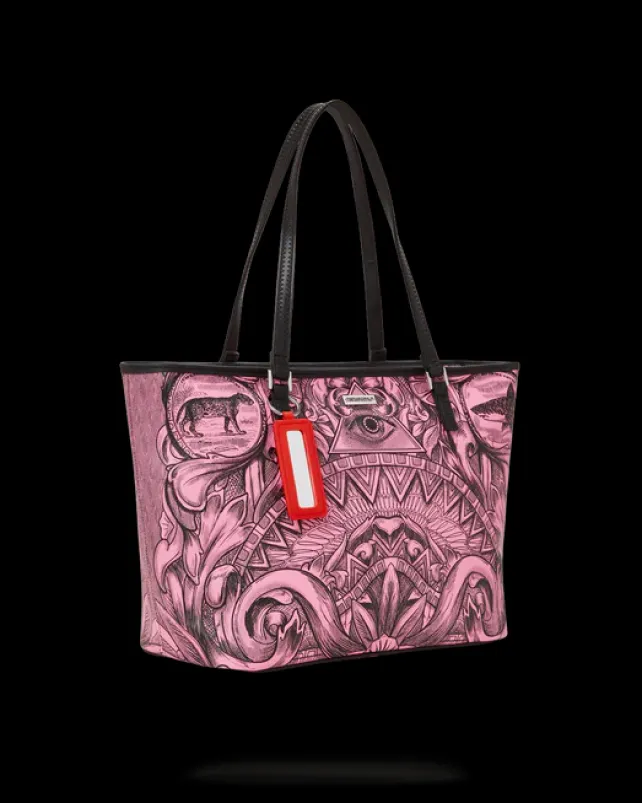 TOTES>SPRAYGROUND SOCIETY OF SHARKS TOTE