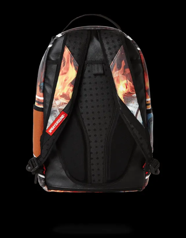 BACKPACKS>SPRAYGROUND SPALDING X FIRE MONEY BACKPACK