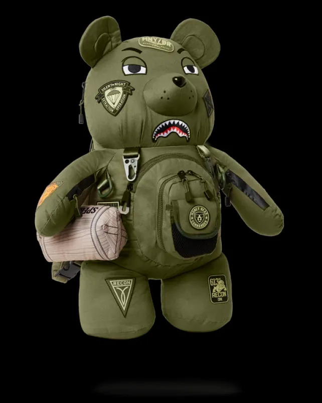 TEDDY BEAR BACKPACKS|BACKPACKS>SPRAYGROUND SPECIAL OPS FULL THROTTLE MONEYBEAR TEDDYBEAR BACKPACK