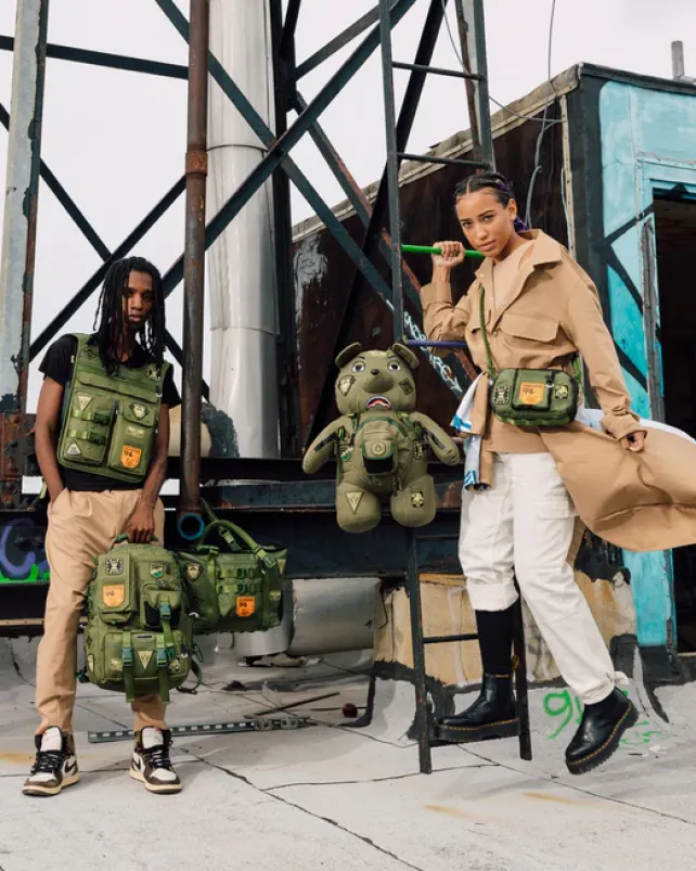 SLINGS|CROSSBODYS>SPRAYGROUND SPECIAL OPS FULL THROTTLE BRICKSIDE BAG